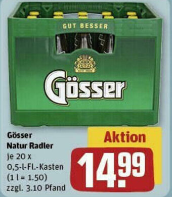 REWE Gösser Natur Radler 20 x 0,5-1-FI.-Kasten Angebot