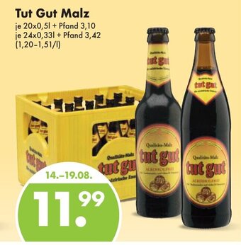 Trink und Spare Tut Gut Malz je 20x0,5l Angebot