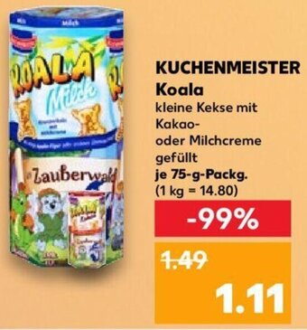 Kaufland KUCHENMEISTER Koala 75 g Packg. Angebot