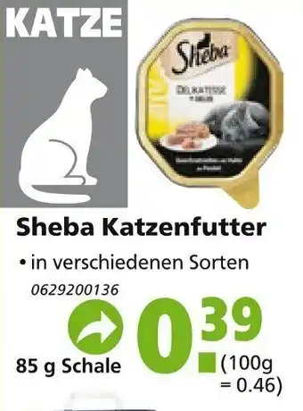 Globus Baumarkt Sheba Katzenfutter 85g Angebot