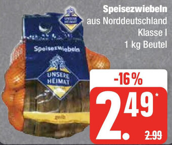 Edeka UNSERE HEIMAT Speisezwiebeln 1 kg Beutel Angebot