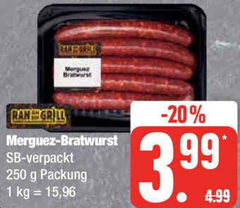 Edeka Ran an den Grill Merguez-Bratwurst 250 g Packung Angebot