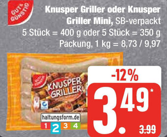 Edeka Gut & Günstig Knusper Griller oder Knusper Griller Mini Angebot