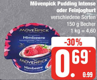 Edeka Mövenpick Pudding Intense oder Feinjoghurt 150 g Becher Angebot