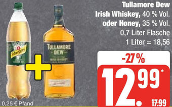 Edeka Tullamore Dew Irish Whiskey, oder Honey 0,7 Liter Flasche Angebot