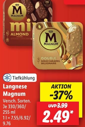 Lidl Langnese Magnum 330/360/ 255 ml Angebot