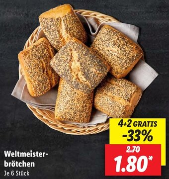 Lidl Weltmeisterbrötchen 6 Stück Angebot