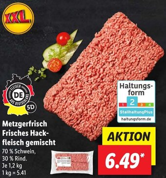 Lidl Metzgerfrisch Frisches Hackfleisch gemischt 1,2 kg Angebot