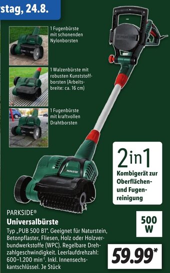 Lidl PARKSIDE Universalbürste ,,PUB 500 B1" Angebot