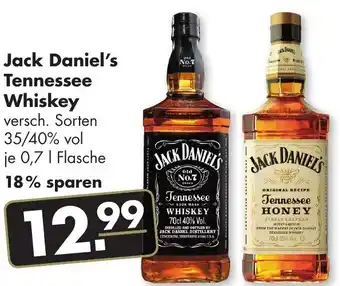 Handelshof Jack Daniel's Tennessee Whiskey 0,7 L Angebot