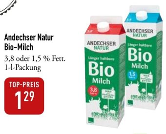 Galeria Markthalle Andechser Natur Bio-Milch 1L Angebot