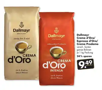 Handelshof Dallymayr Crema d'Oro/Espresso d'Oro/Crema Prodomo 1kg Angebot