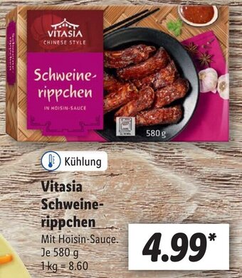 Lidl Vitasia Schweinerippchen 580 g Angebot