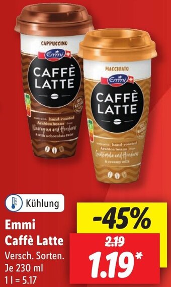 Lidl Emmi Caffè Latte 230 ml Angebot