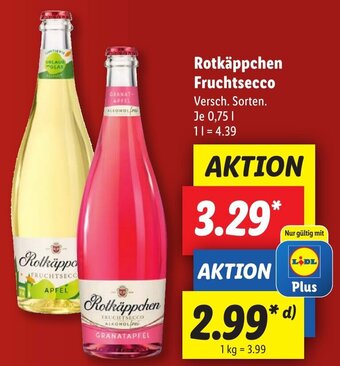 Lidl Rotkäppchen Fruchtsecco 0,75 L Angebot