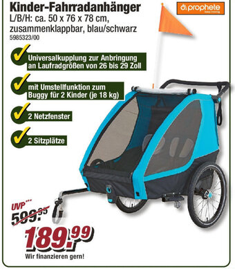 Poco prophete Kinder-Fahrradanhänger Angebot