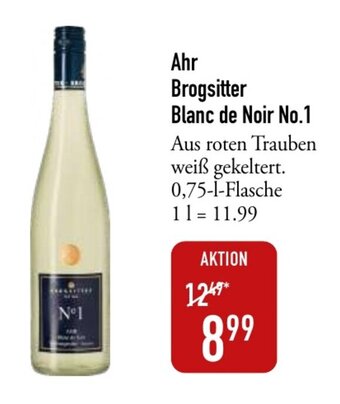 Galeria Markthalle Ahr Brogsitter Blanc de Noir No.1 750ml Angebot