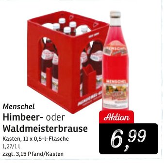 KONSUM Menschel Himbeer- oder Waldmeisterbrause 11*500ml Angebot