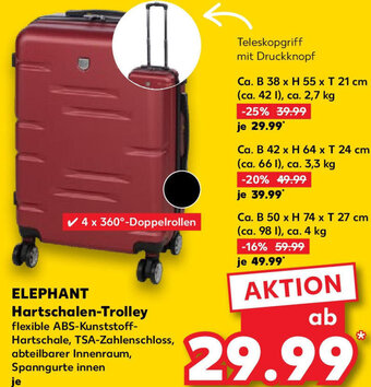 Kaufland ELEPHANT Hartschalen-Trolley Angebot