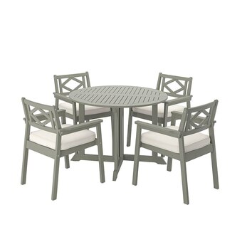 IKEA Bondholmen tisch+4 armlehnstühle/außen grau las./järpön/duvholmen weiß Angebot