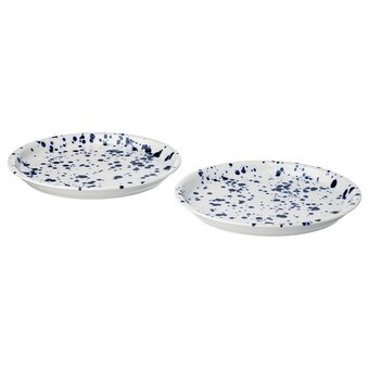 IKEA Silversida teller gemustert/blau Angebot