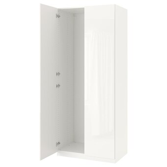 IKEA Pax / fardal schrank mit 2 türen weiß/hochglanz/weiß 100x60x236 cm Angebot