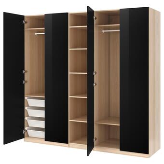 IKEA Pax / fardal schrankkombination eicheneff wlas/hochglanz schwarz Angebot