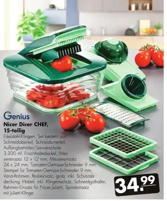 Handelshof Genius Nicer Dicer Chef, 15 teilig Angebot