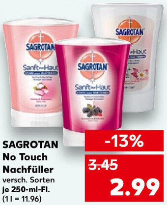 Kaufland SAGROTAN No Touch Nachfüller 250-ml-FI. Angebot