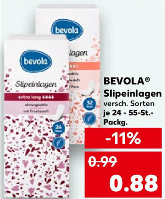 Kaufland BEVOLAⓇ Slipeinlagen 24 - 55-St.-Packg. Angebot