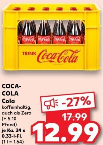 Kaufland COCA-COLA Cola Ka. 24x0,33 L-Fl. Angebot