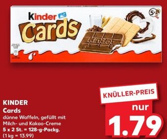 Kaufland KINDER Cards 128 g Packg. Angebot