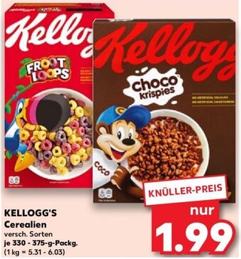 Kaufland KELLOGG'S Cerealien 330-375-g-Packg. Angebot