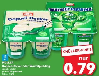 Kaufland MÜLLER Doppel-Decker oder Wackelpudding 4x125 g Becher Angebot