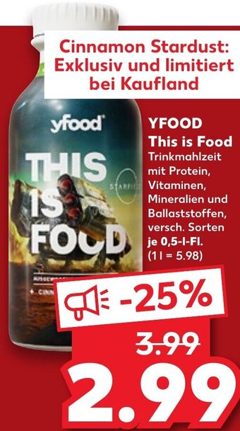 Kaufland YFOOD This is Food Trinkmahlzeit 0,5 L-Fl. Angebot