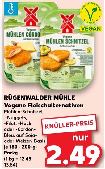 Kaufland RÜGENWALDER MÜHLE Vegane Fleischalternativen 180-200 g Packg. Angebot