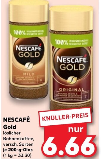 Kaufland NESCAFÉ Gold 200 g Glas Angebot