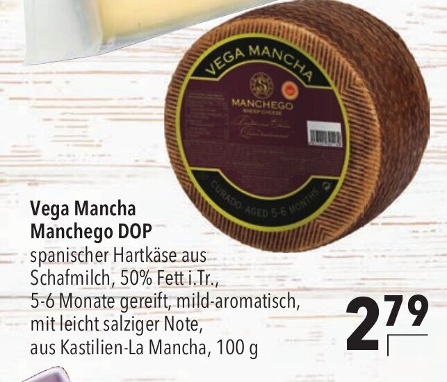 Vega Mancha Manchego DOP spanischer Hartkäse 100g Angebot bei CITTI Markt