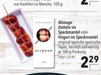 CITTI Markt Alimago Datteln im Speckmantel oder Feigen im Speckmantel 100-g-Packung Angebot