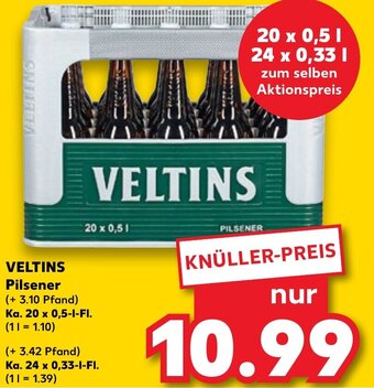 Kaufland VELTINS PilsenerKa. 20 x 0,5-l-FI. Angebot