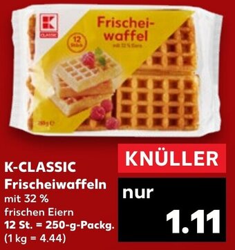 Kaufland K-CLASSIC Frischeiwaffeln 250 g Packg. Angebot