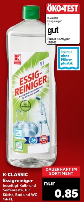 Kaufland K-CLASSIC Essigreiniger 1-l-FI. Angebot