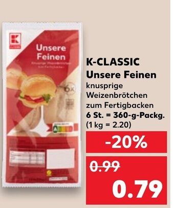 Kaufland K-CLASSIC Unsere Feinen 360-g-Packg. Angebot