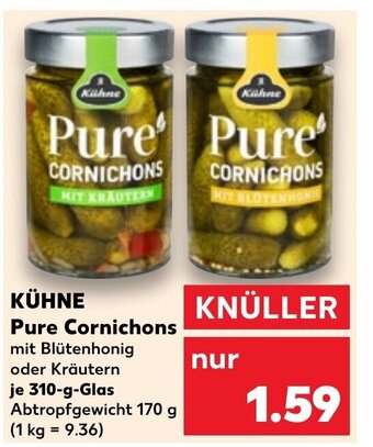 Kaufland KÜHNE Pure Cornichons 310 g Glas Angebot