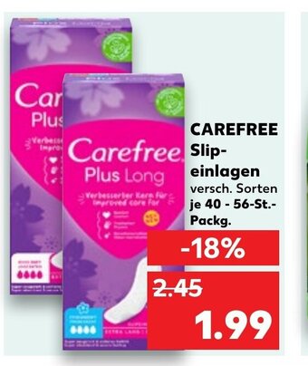 Kaufland Carefree Slip-Plus Long einlagen 40-56 St. Packg. Angebot