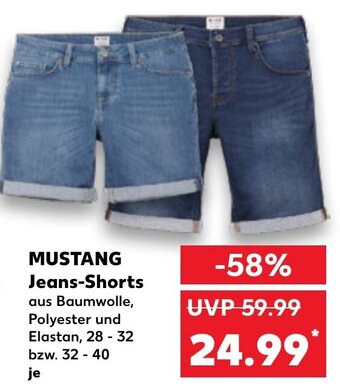 Kaufland MUSTANG Jeans-Shorts 28 - 32 bzw. 32 - 40 Angebot