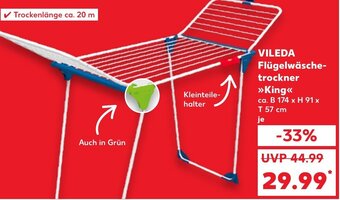 Kaufland VILEDA Flügelwäsche-trockner >>King<< ca. B 174 x H 91 x T 57 cm Angebot