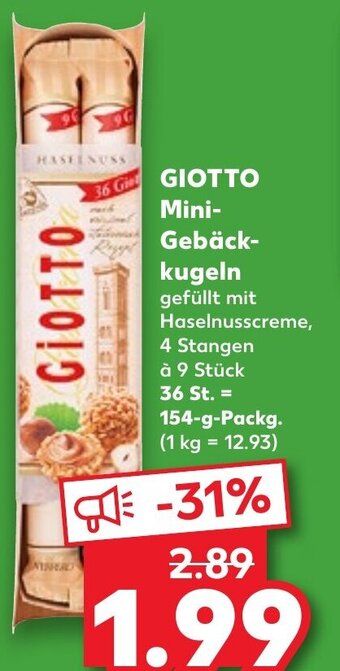 Kaufland GIOTTO Mini- Gebäck-kugeln 154 g Packg. Angebot