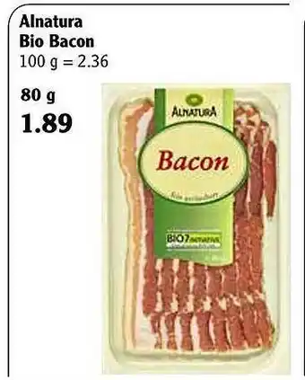 Globus Alnatura Bio Bacon Angebot