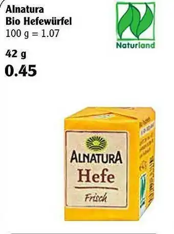 Globus Alnatura Hio Hefewürfel Angebot